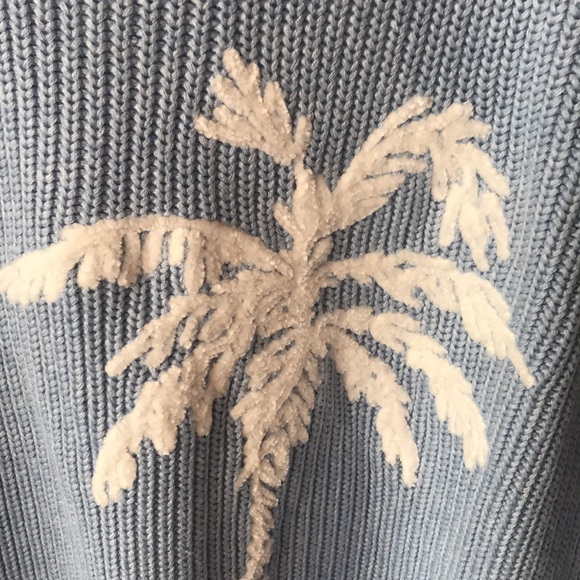 Tommy Bahama embroidered velvet palm tree cotton jumper - Picture 3 of 5